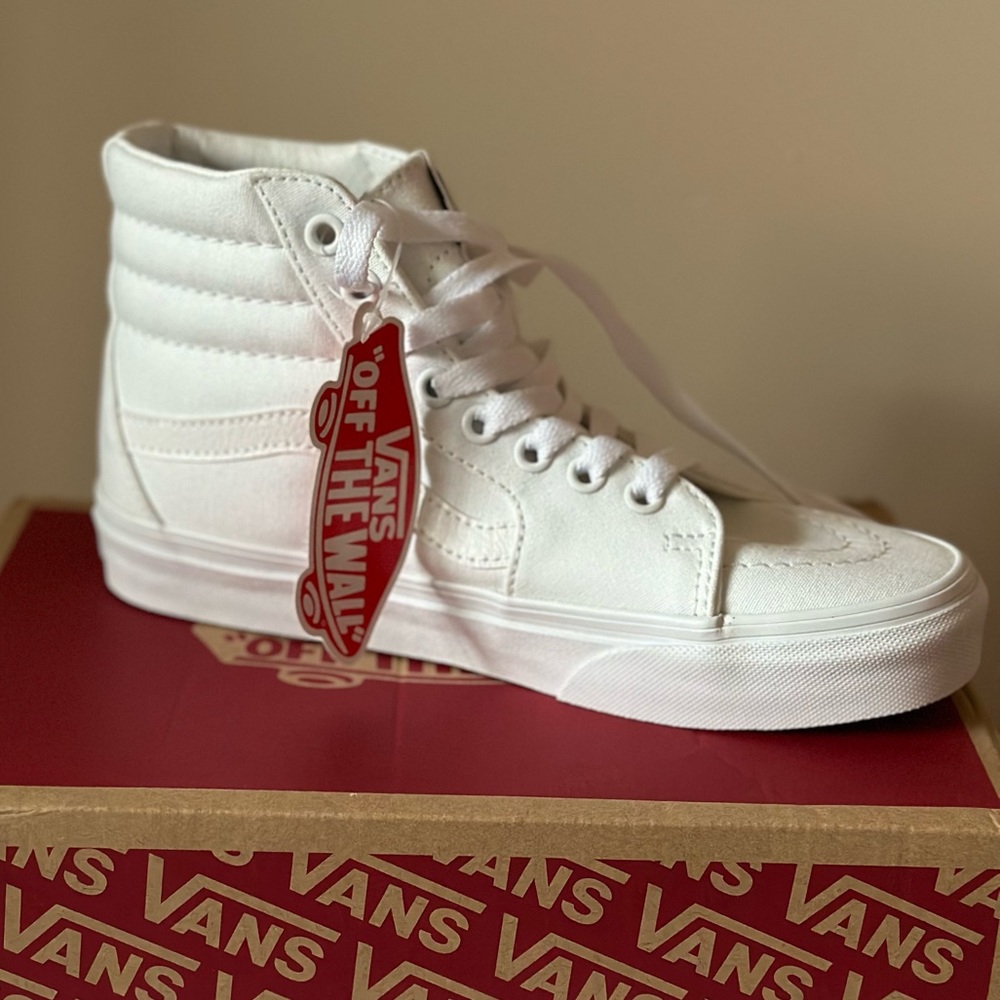 VANS Classic SK8-Hi sneakers in triple white